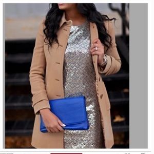 Banana Republic Gold & Silver Sequin Cocktail Party Dress Lined